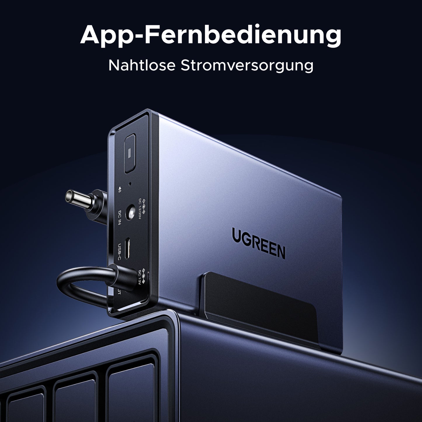 UGREEN NAS-speicher Gerät mit App - Fernbedienung für nahtlose Stromversorgung.