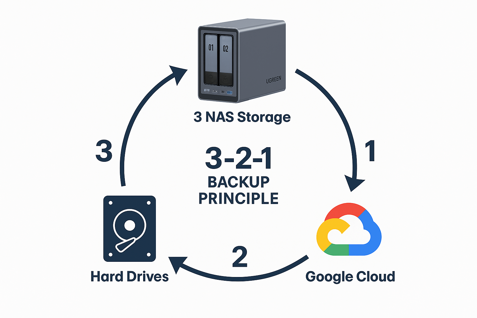 Die 3-2-1 Backup-Regel erklärt: Wie du mit NAS deine Daten sicherst