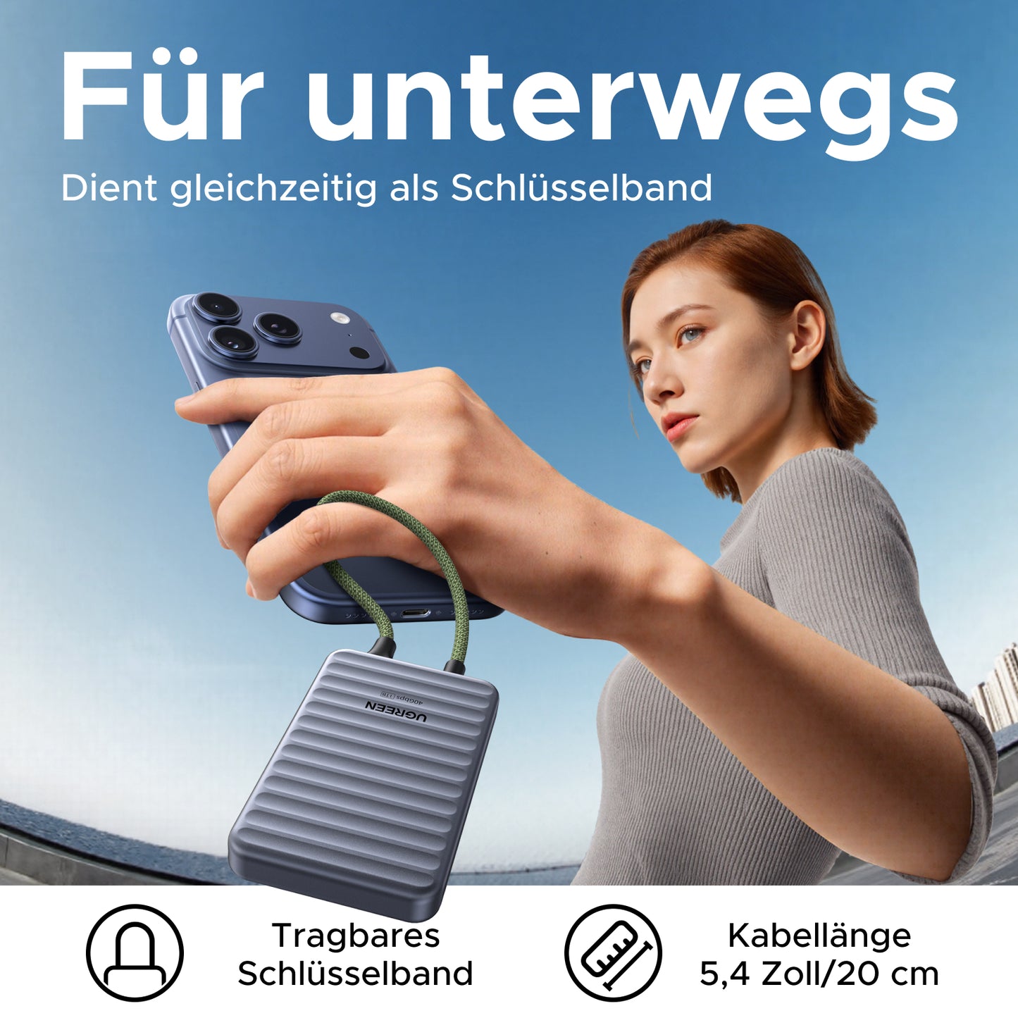 UGREEN NeoDrive Go D710 40Gbps Externe SSD (1TB)