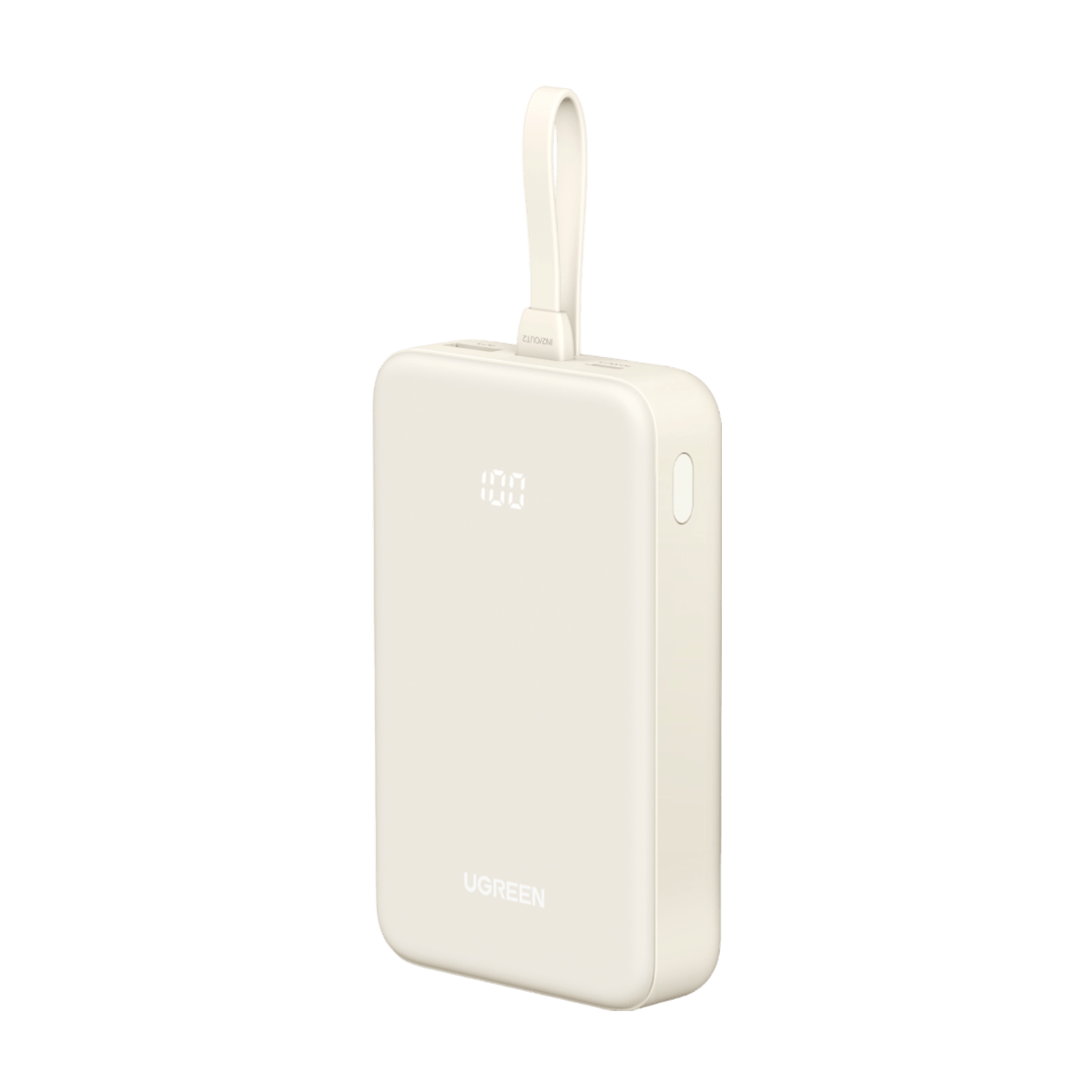 UGREEN Powerbank (20000mAh, 22.5W, integriertem USB-C-Kabel)