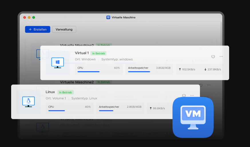 Virtuelle Maschinen auf UGREEN NAS einrichten