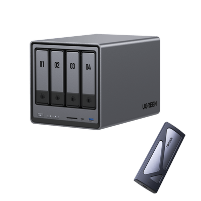 DXP4800 4-Bay 136TB + M.2 NVMe SSD Gehäuse-Adapter