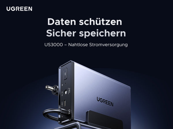 UGREEN US3000 USV unterbrechungsfreie Stromversorgung  Gerät für nahtlose Stromversorgung – Daten schützen und sicher speichern.