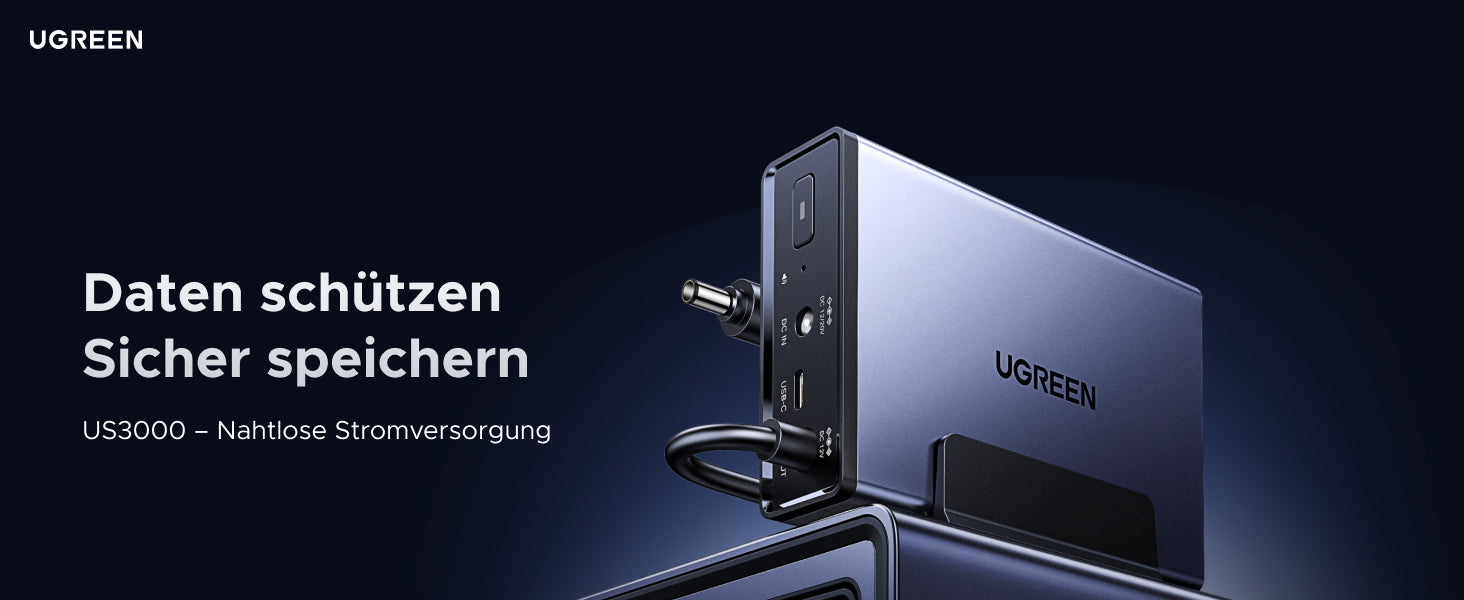 UGREEN US3000 USV unterbrechungsfreie Stromversorgung  Gerät für nahtlose Stromversorgung – Daten schützen und sicher speichern.