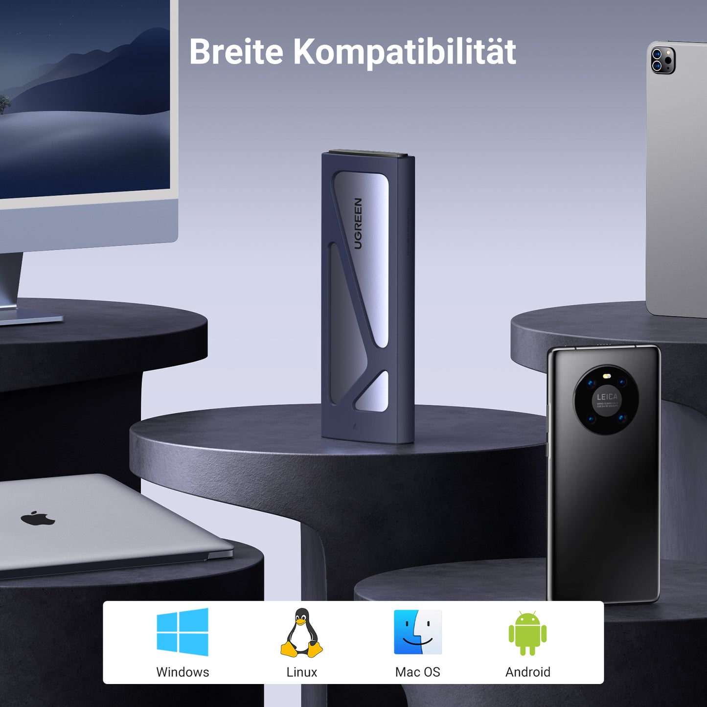 M.2 NVMe SSD Gehäuse-Adapter