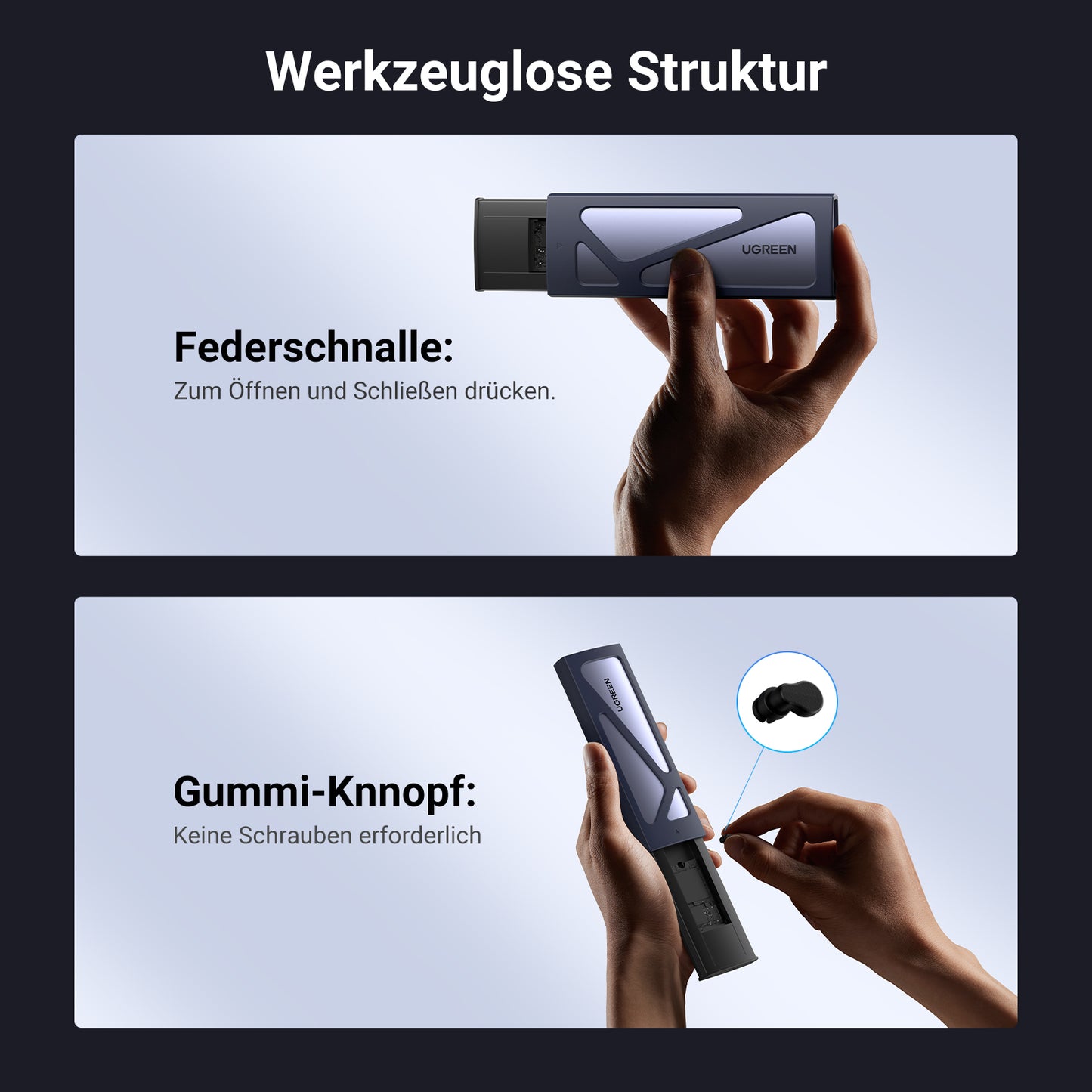 M.2 NVMe SSD Gehäuse-Adapter